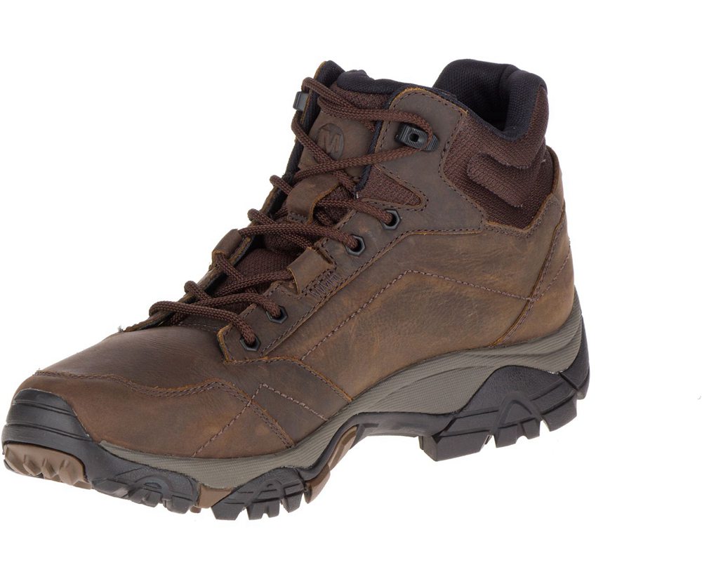 Botas Homem - Merrell Moab Adventure Mid Waterproof Wide Width - Marrom - JRG092815